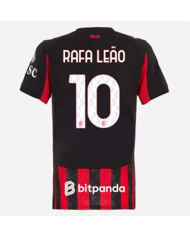 Billige Fotballdrakt AC Milan Rafael Leao #10 Replika Hjemmedrakt Dame 2025-26 Kortermet